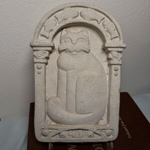 CARRUTH STUDIOS CAT WALL HANGING, FISH, MICE, BIRDS, YARN BALLS, 8.25" X 5" RARE